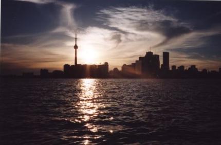 view of Toronto from Ward's Island